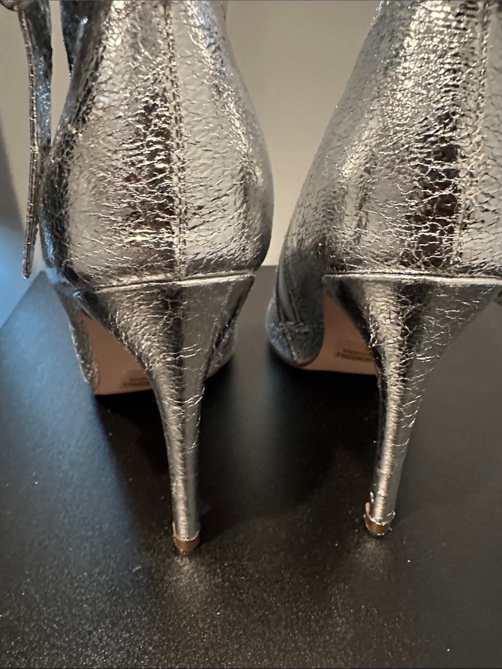 Chase + Chloe Silver Pointed-Toe Stiletto Ankle Boots - Picture 3 of 4